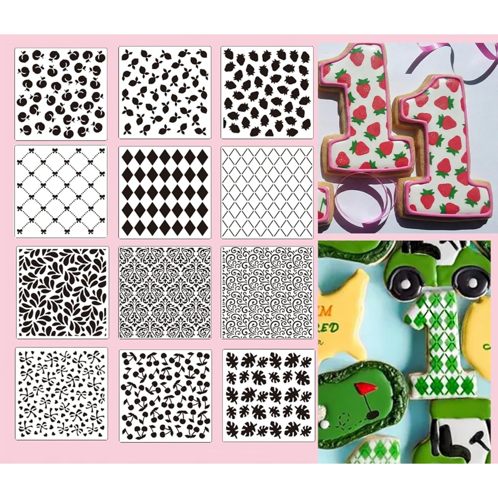 Cookies Pack - Set di 12 Stencil per Biscotti,
