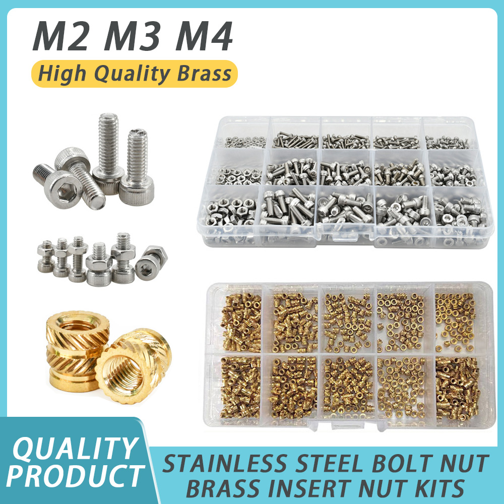 Nuts Mix - M2 M3 M4 Ottone Hot Melt