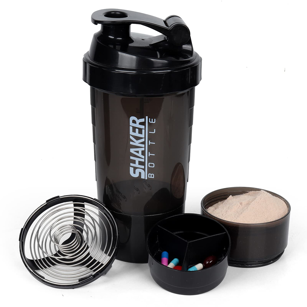Protein Bar - 3 strati Shaker Protein Bottle Powder